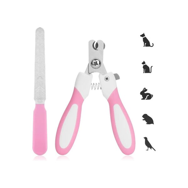 Pet Nail Clippers with Nail File for Safe Paws and Clean Nails