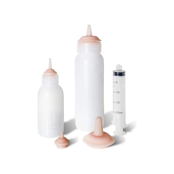 Pet Nursing Bottles with Silicone Nipples for Kittens Puppies and Rabbits 20cc 100cc