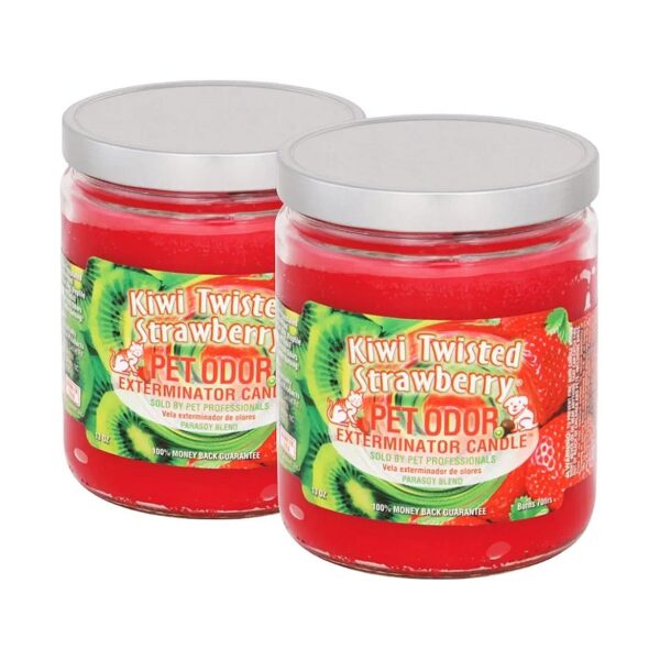 Pet Odor Eliminating Candle Kiwi Twisted Strawberry 13oz Pack