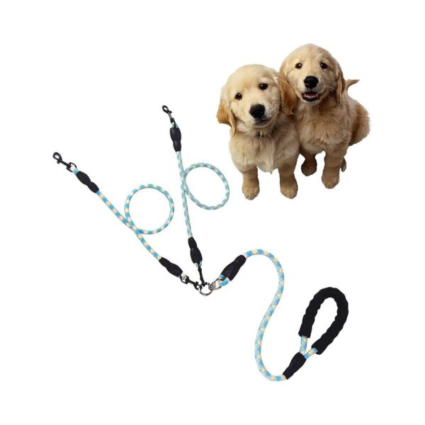 Pet Parent's Best Friend - Blue Dual Dog Leash for Controlling Multiple Dogs with Ease