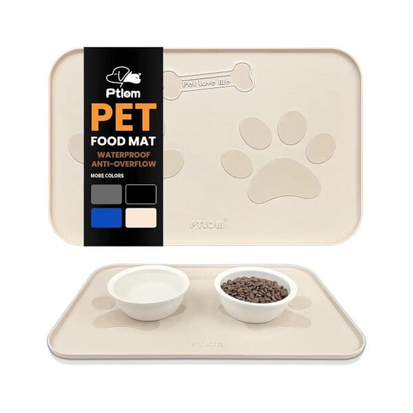 Pet Placemat with Anti-Slip Bottom, Suitable for Small, Medium and Large Pets