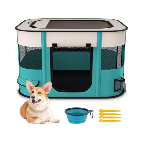 Pet Playpen for Travel and Camping with Foldable and Portable Design