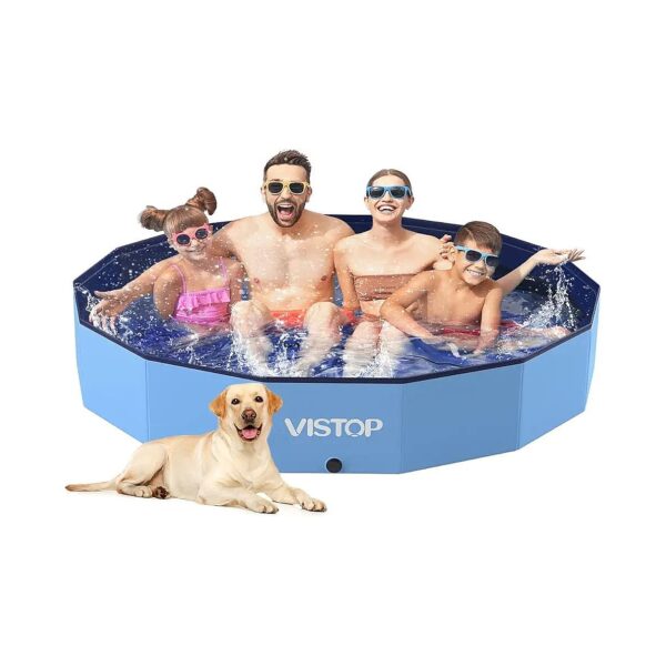 Pet Pool for Dogs, Kids, and Cats - High-Strength PP Shell, Non-Slip PVC Material