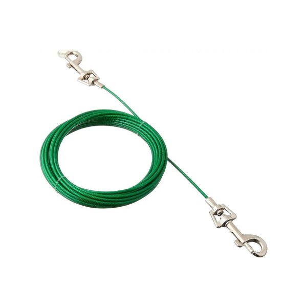 Pet Quality Dog Tie Out Cable 20 Feet One-Year Limited Warranty