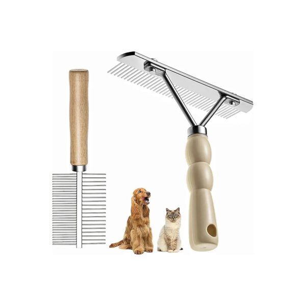 Pet Rake Comb for Combing and Shaping Long Hair Dogs and Cats