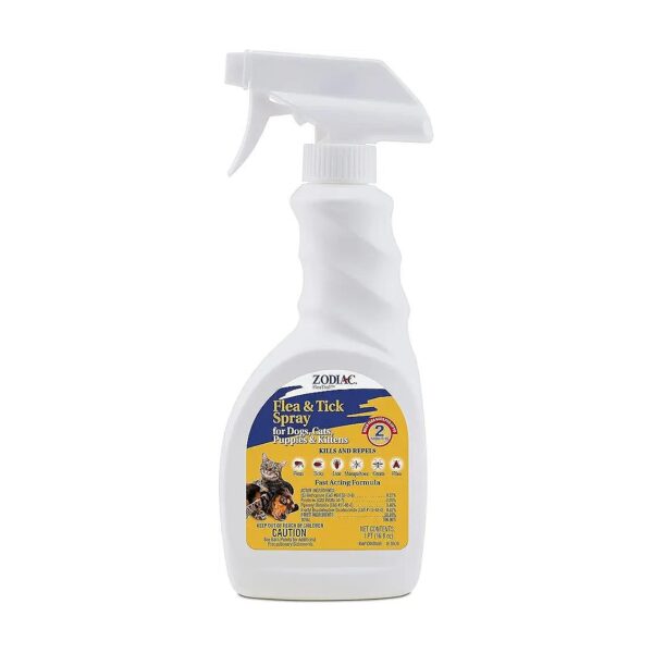 Pet Safe Flea Tick Spray for Dogs Cats Puppies Kittens with No Yam Allergens