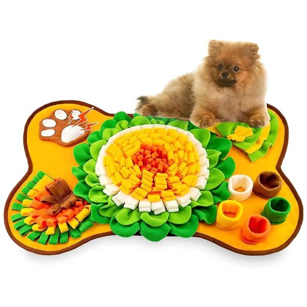 Pet Snuffle Matt for Puppies, Slow Feeder Interactive Sniffing Mat for Training and Fun