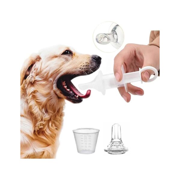 Pet Syringe Bottles for Feeding Nursing Puppies and Kittens Sterile 20ml Silicone