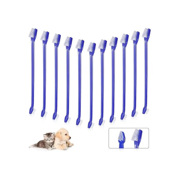 Pet Tooth Brush Kit with Long Handle for Thorough Teeth and Gum Cleaning