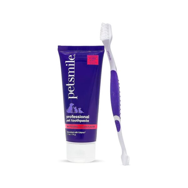 Pet Toothbrush and Toothpaste Kit for Plaque and Bad Breath Prevention