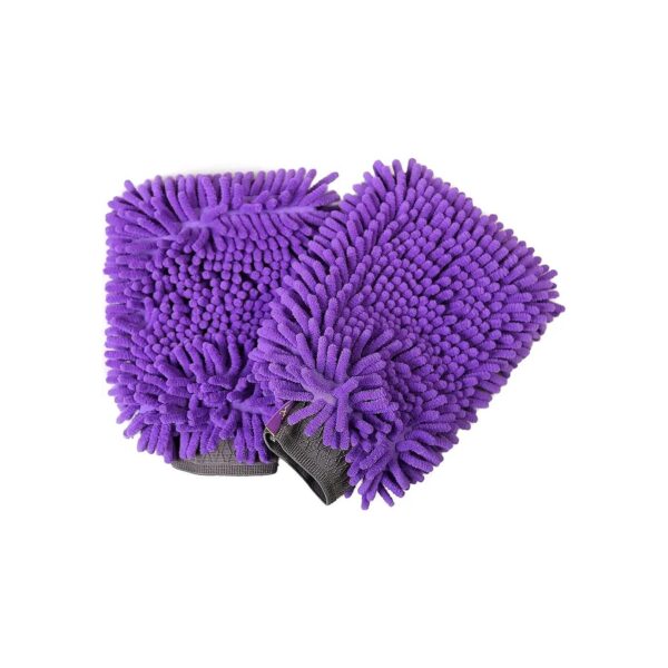 Pet Towel Gloves with Ultra Absorbent Chenille Coral Fleece Material