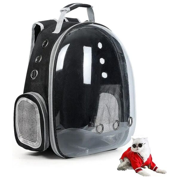 Pet Travel Backpack with Bubble Window and Ventilated Compartment for Cats and Small Dogs