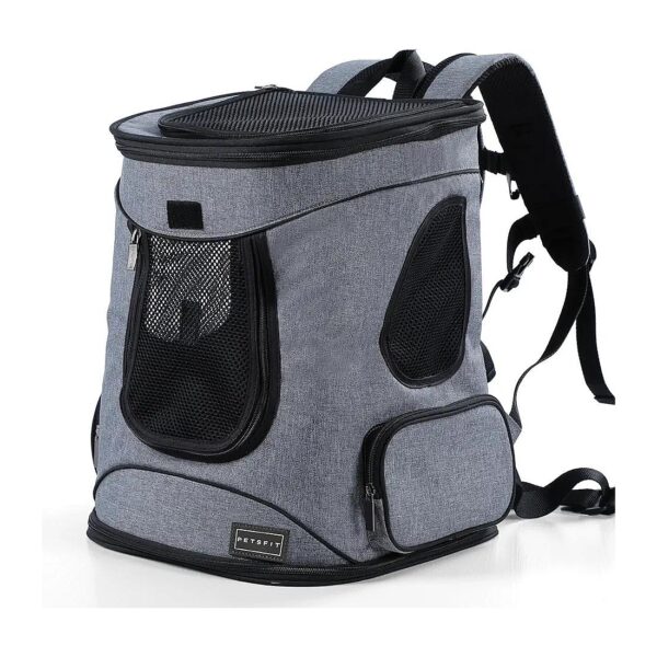 Pet Travel Backpack with Upgrade Waist Cushion for Small to Medium Pets Up to 18 Pounds