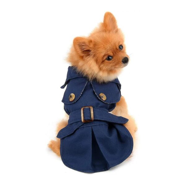 Pet Trench Coat for Small Dogs Girl Boy Autumn Winter Fashion Outerwear