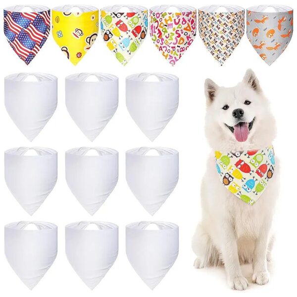 Pet Triangle Bibs and Scarf Set for Dogs and Cats - 15 Pieces