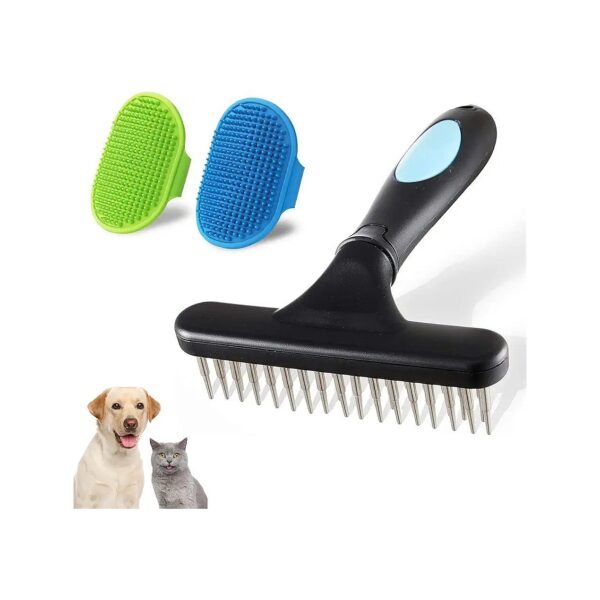 Pet Undercoat Rake Grooming Tool for Removing Dead Hair and Mats