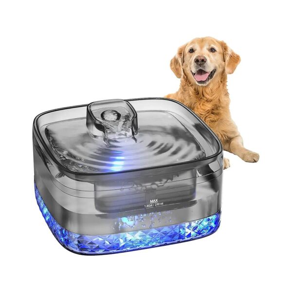 Pet Water Fountain for S-L Large Dogs with Easy-Assembly and Cleaning