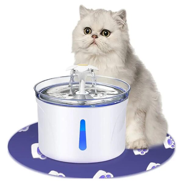 Pet Water Fountain with Quiet Pump and 3 Flow Modes for Indoor Cats and Small Dogs