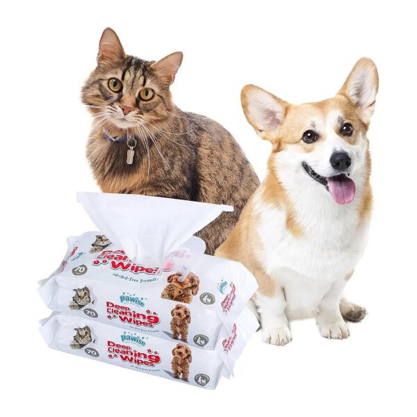 Pet Wipes for Small Medium and Large Dogs and Cats with Soft Fabric