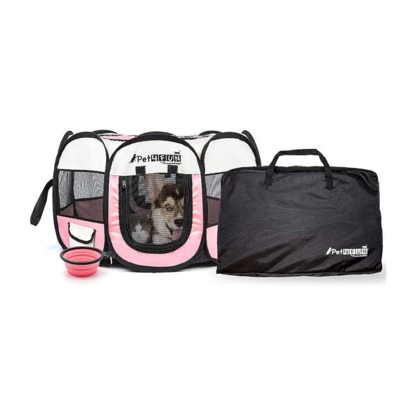 Pet4Fun Portable Pet Playpen with 2 Storage Pockets and Carry Bag