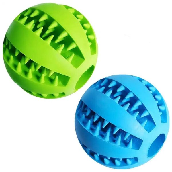 Pet-Friendly 8" Dog Treat Ball and Tooth Cleaning Toy for a Strong and Healthy Mouth