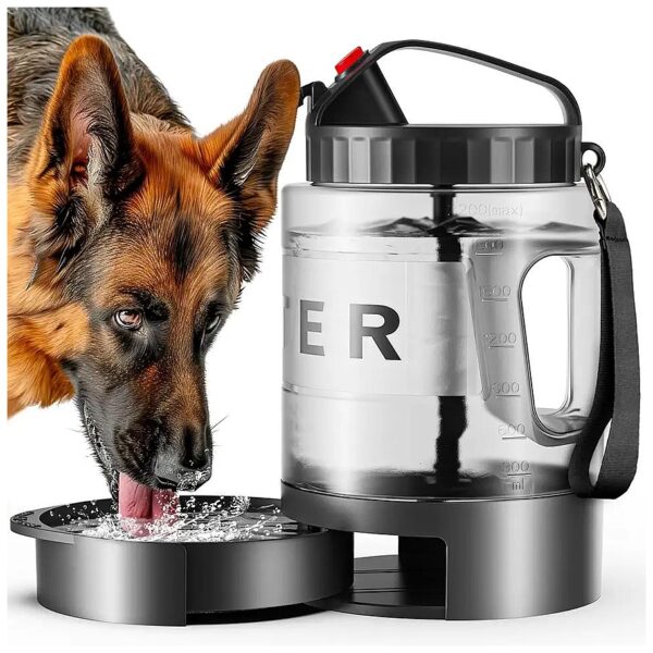 Pet-Friendly Travel Essentials 77oz Dog Water Bottle and Bowl Dispenser