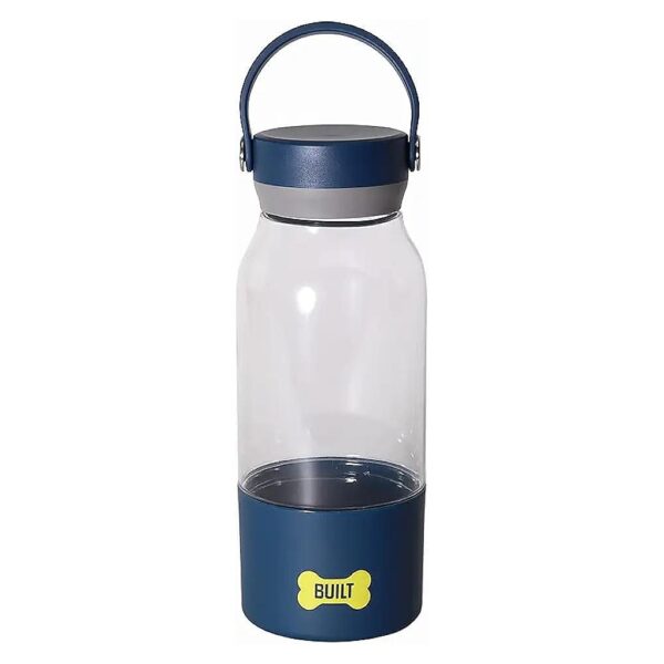 Pet-Friendly Tritan Dog Water Bottle with 12oz Food Bowl Capacity and Carry Handle