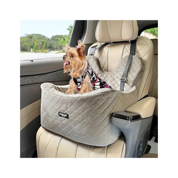 Petbobi Car Sofa Seat for Small Dogs Up to 25 Pounds with Safety Belt