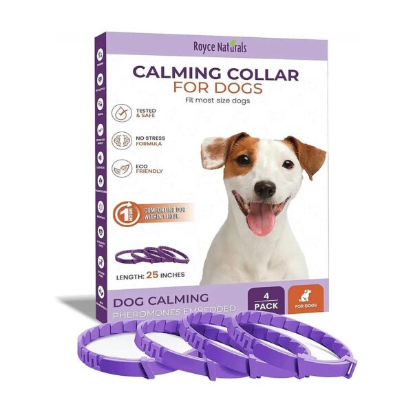 Pheromone Breakaway Dog Collar for Calming Dog Separation Anxiety Purple