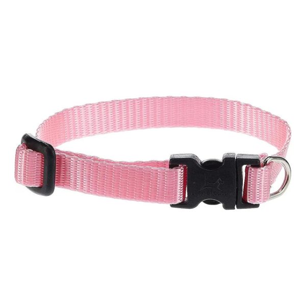 Pink Adjustable Dog Collar for Small Dogs 8-12 inches