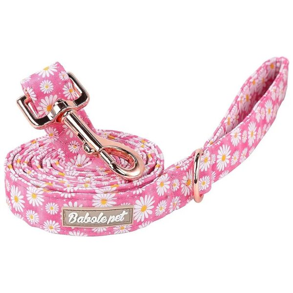 Pink Daisy Flower Dog Leash for Small Medium Large Dogs, Comfortable and Relaxing