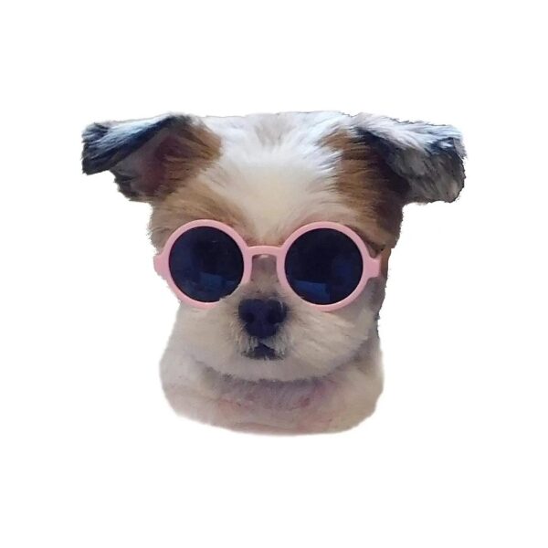 Pink Dog Accessories - Round Sunglasses for Small Dogs Up to 15lbs