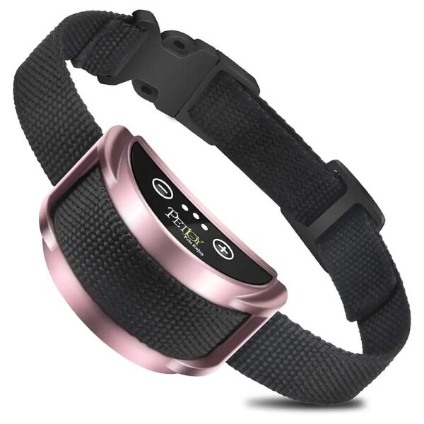 Pink Dog Collar for Large Breeds with Adjustable Sensitivity and Progressive Levels