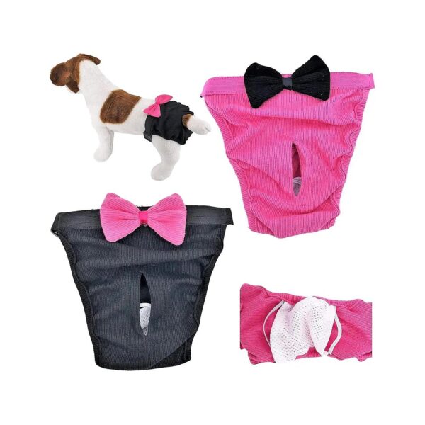 Pink Dog Diapers with Elastic Edges for Small and Large Female Pets