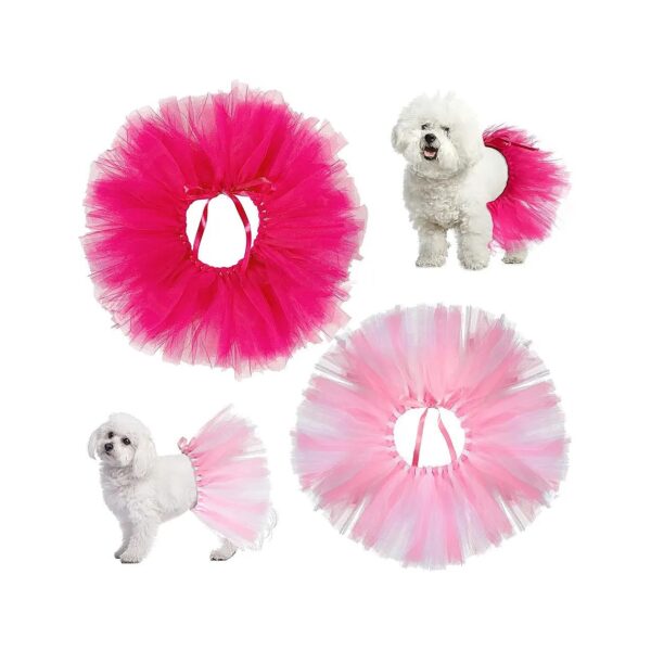 Pink Dog Tutu for Puppy Dog Cute Birthday Costume for Small to Large Dogs