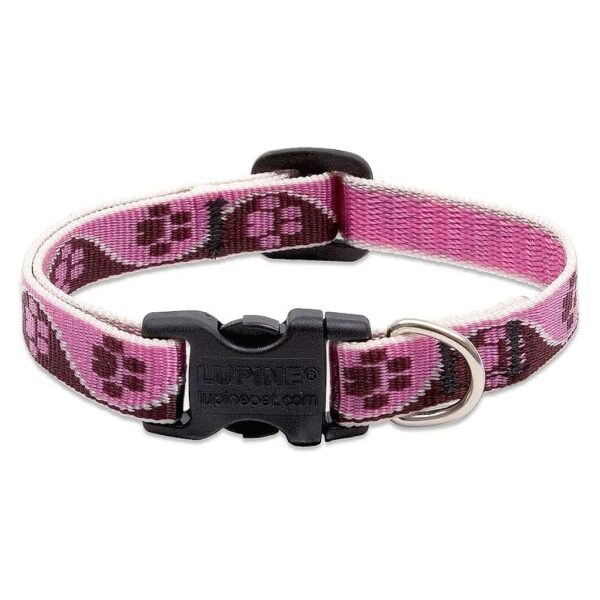 Pink Jacquard Nylon Collar for Small Dogs Up to 20 Pounds