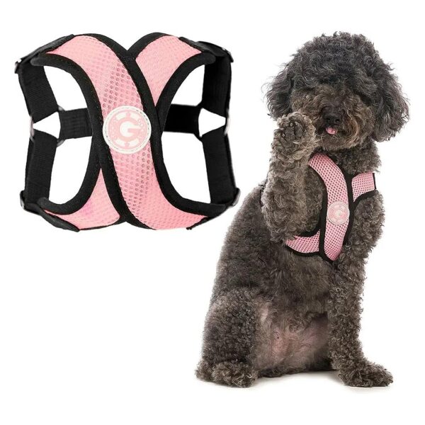 Pink No-Pull Small Dog Harness X-Large for Small Breed Dogs with Comfortable Fit