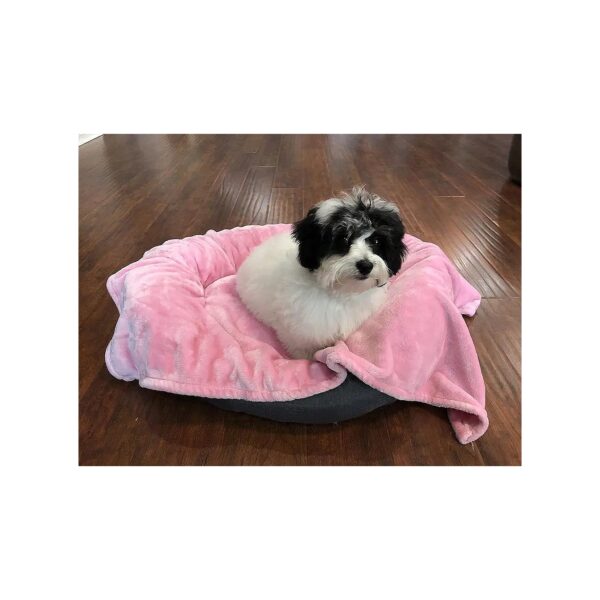 Pink Pet Blanket for Dogs and Cats, 30'' x 40'', Slim and Lightweight