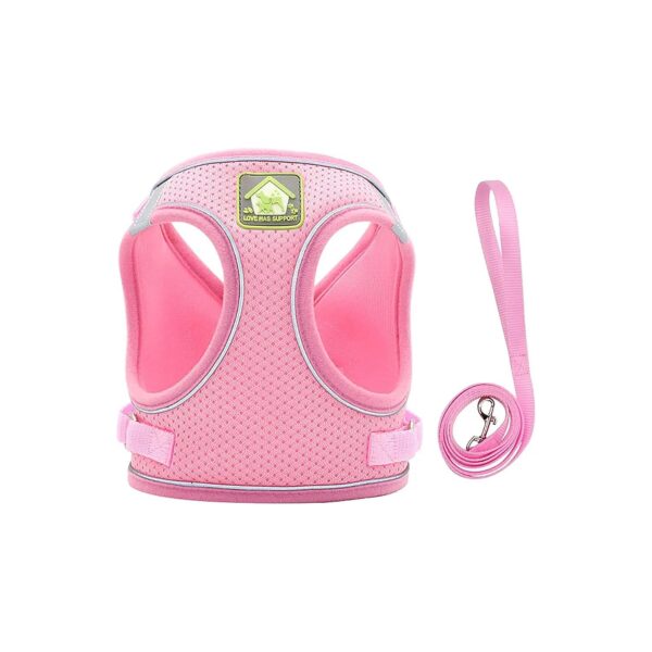 Pink Pet Harness for Small Dogs No Pull Breathable Reflective Vest Small Dog Comfort