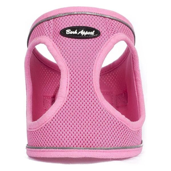 Pink Reflective Mesh Step-in Harness for Comfortable Walking Experience