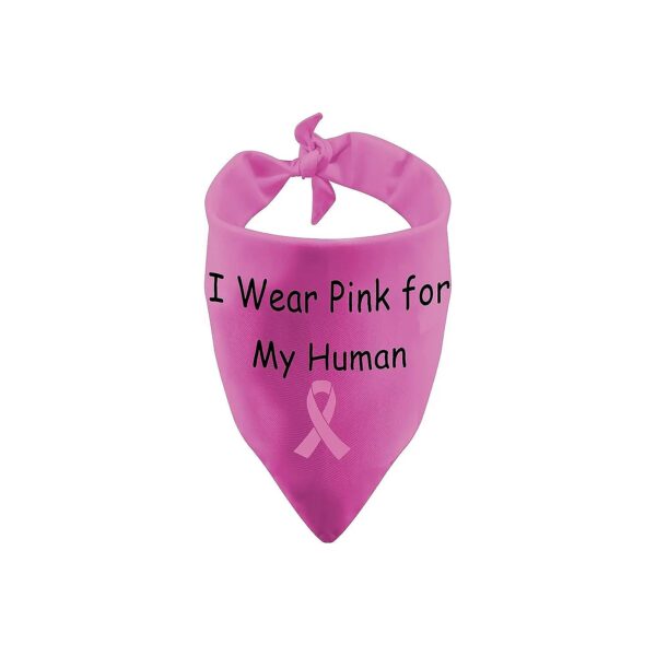 Pink Ribbon Scarf Dog Bandana to Support Breast Cancer Awareness for Pets