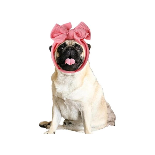 Pink Stretchy Dog Ear Cover Christmas Costume for Small to Large Dogs and Cats