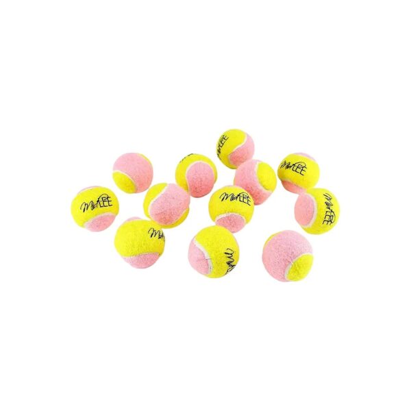 Pink and Yellow Mini Tennis Balls for Small Dog Fetch and Play