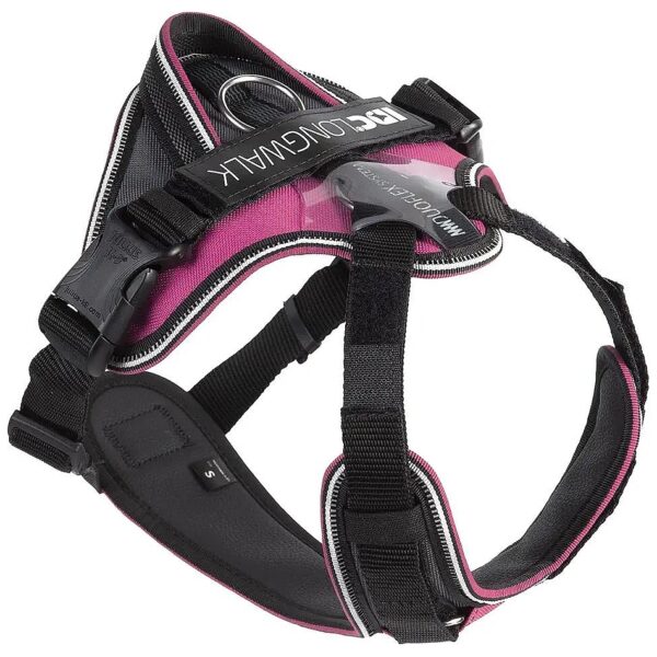 Pink-Gray Neoprene Longwalk Harness with Maximum Comfort and Support