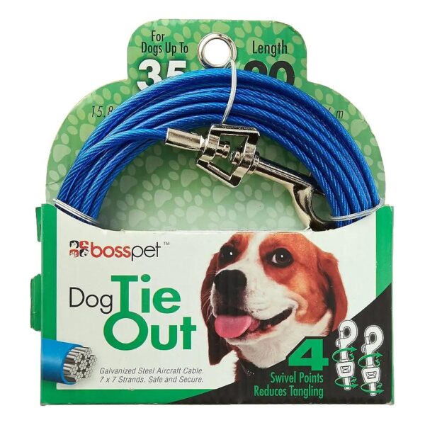 Plastic Cable Tie-Out for Medium to Large Dogs 20ft Long