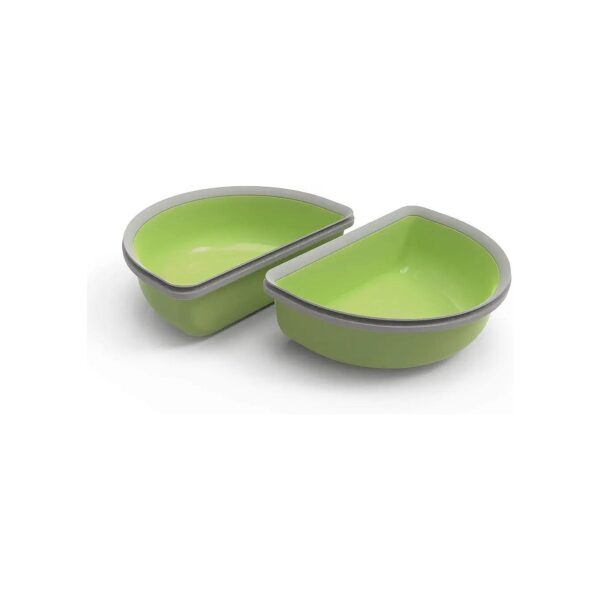 Plastic Half Bowl for Wet and Dry Food Serving Simultaneously