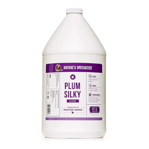 Plum Silky Dog Cologne for Pets, Professional Groomers' Choice, 1 Gallon