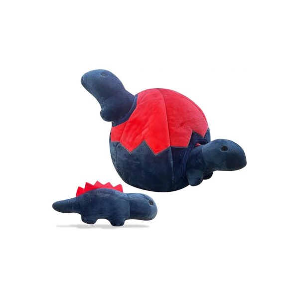 Plush Dinosaur Hide and Seek Toys for Small and Medium Dogs in Dark Blue