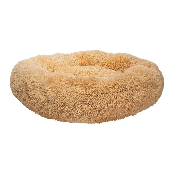 Plush Faux Fur Round Pet Bed for Small to Medium Dogs