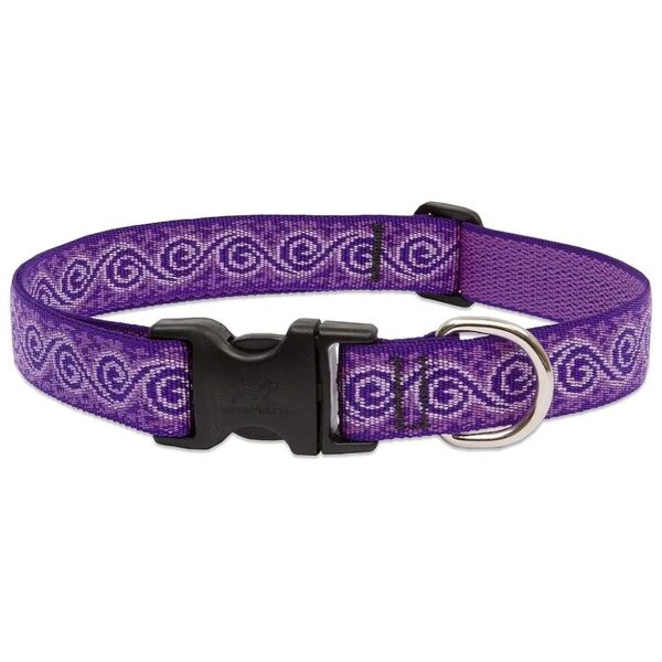 Plush Jelly Roll Dog Collar Adjustable from 16 to 28-Inches